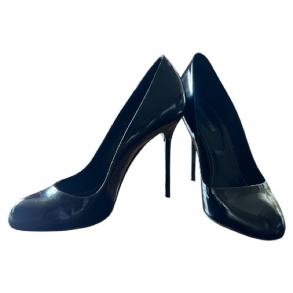 Sergio Rossi Patent Leather Black Heels - Picture 1 of 7